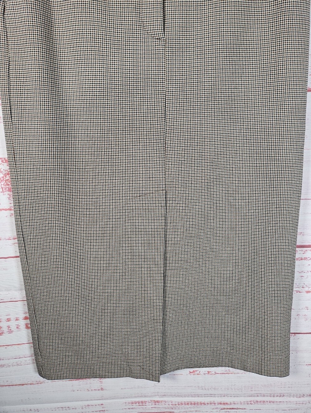 Aritzia Brown Houndstooth Pencil Skirt - Picture 5 of 15